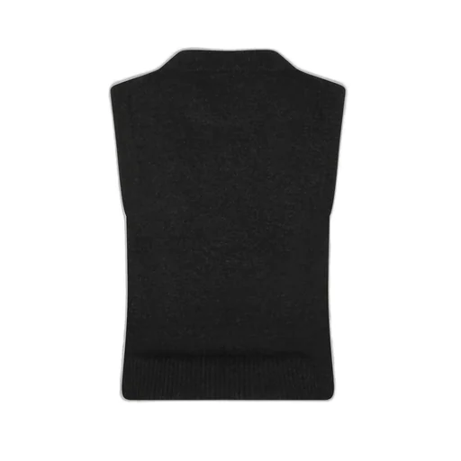 Knitted Vest With Cherry Print
