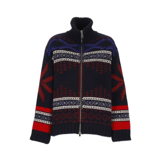 Zip-Up Turtleneck Sweater