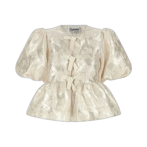Jacquard Peplum Top
