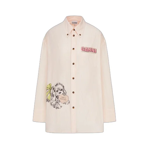 Oversized Shirt With Dog Print