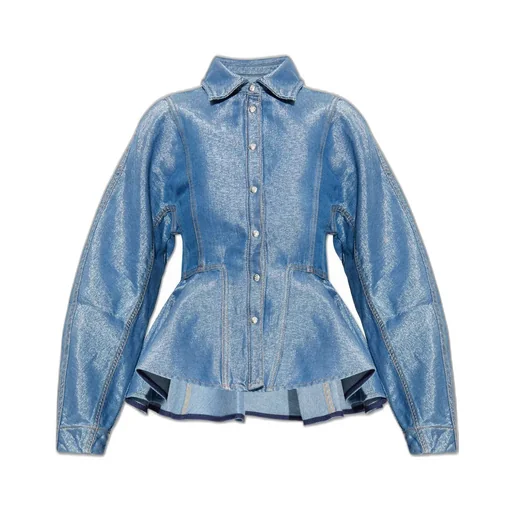Denim Peplum Jacket