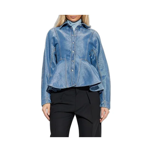 Denim Peplum Jacket