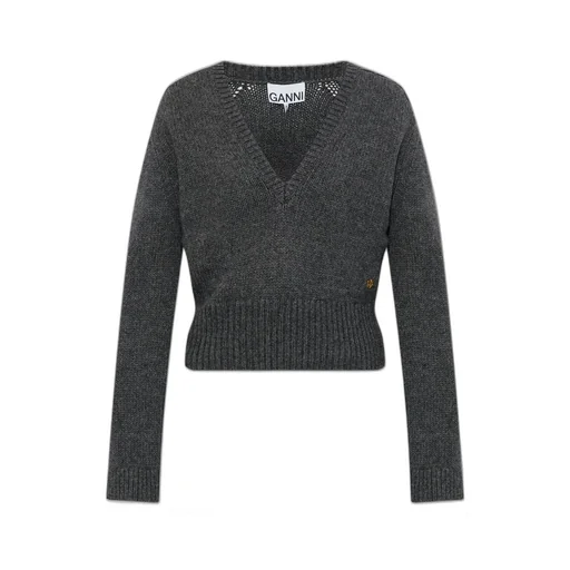 V-Neck Cropped Sweater