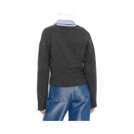 V-Neck Cropped Sweater