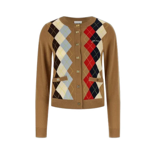 Argyle Knit Cardigan
