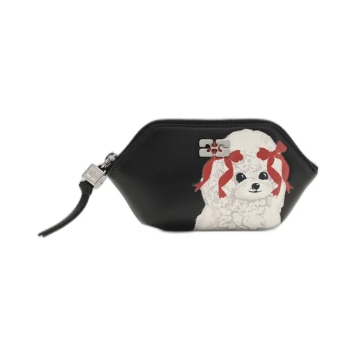 Pouch With Dog Appliqué