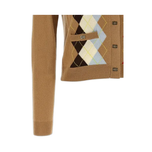 Argyle Knit Cardigan