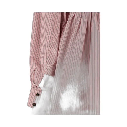 Striped Cotton Dress With Ruffles