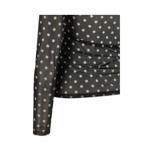 Mesh Polka Dot Top