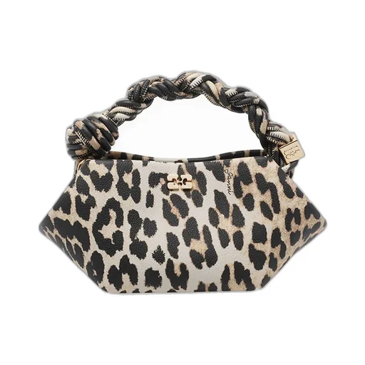 Leopard Print Top Handle Bag