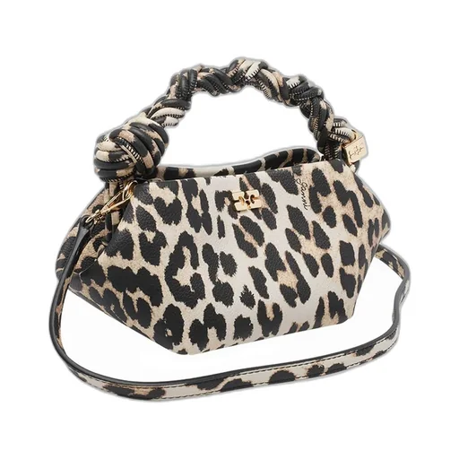 Leopard Print Top Handle Bag