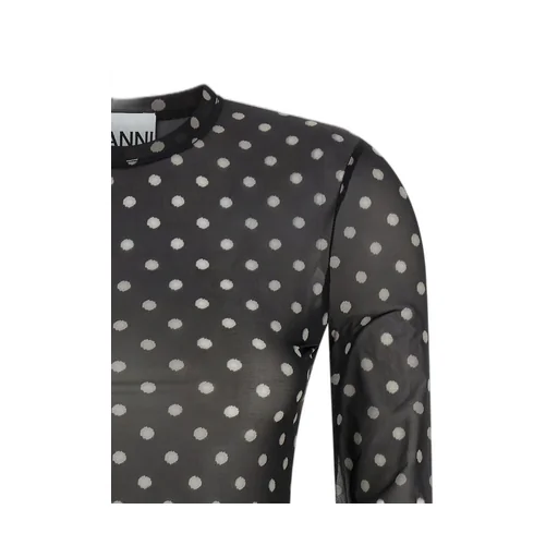 Mesh Polka Dot Top