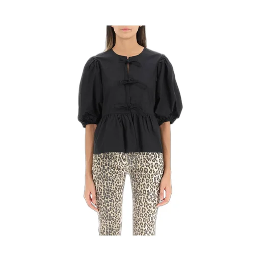 Peplum Blouse With Bows