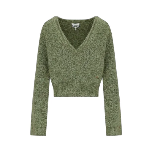 V-Neck Cropped Sweater