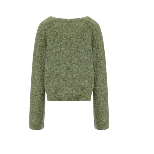 V-Neck Cropped Sweater