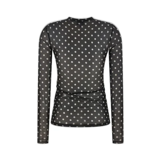 Mesh Polka Dot Top