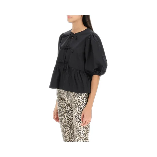 Peplum Blouse With Bows