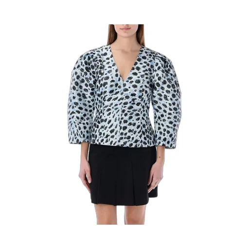 Printed Puff Sleeve Top