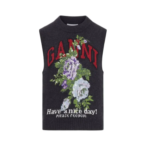 Floral Knit Vest