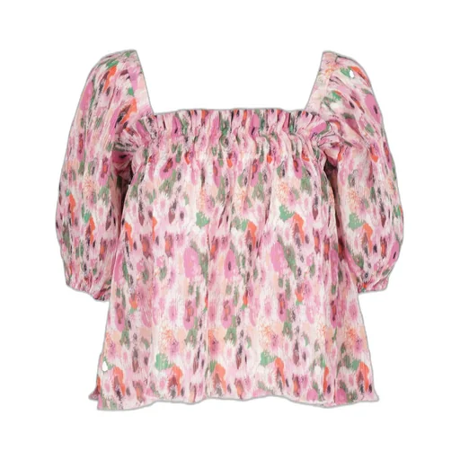 Smocked Square Neck Top