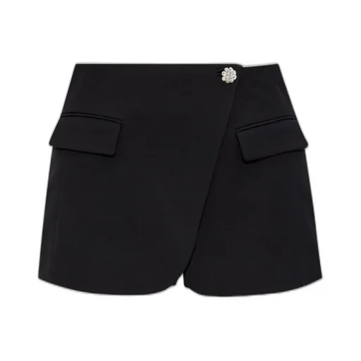 Asymmetric Button Skirt