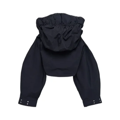 Cropped Puffer Jacket With Faux Fur Trim