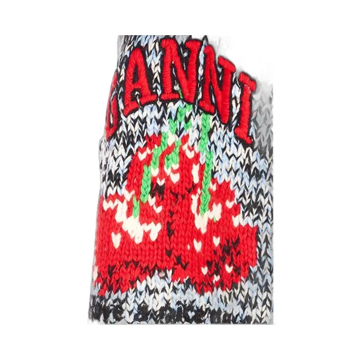 Knitted Vest With Cherry Appliqué