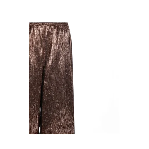 Wide-Leg Metallic Trousers