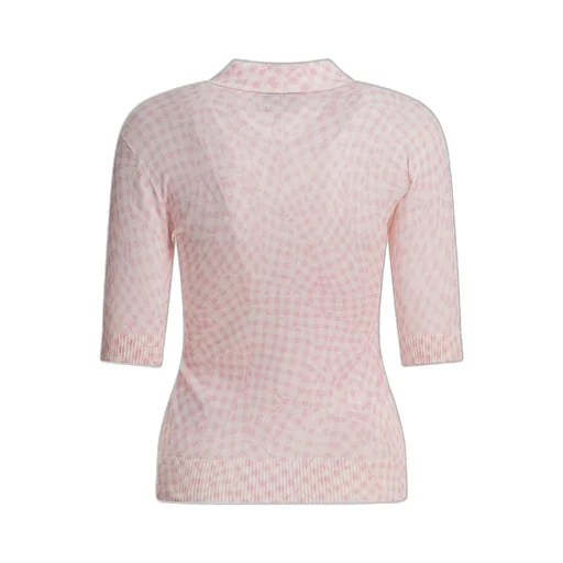 Gingham Knit Polo Shirt