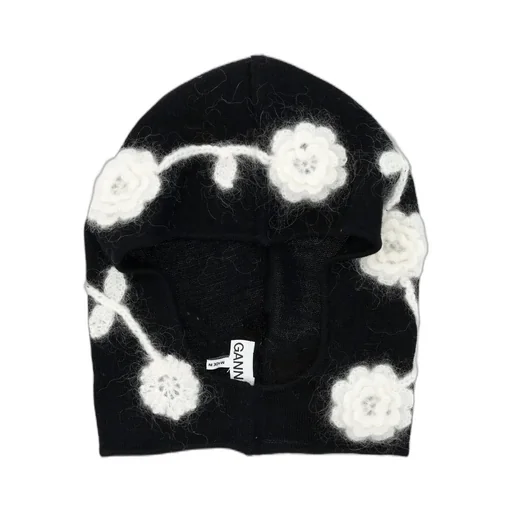 Balaclava With Floral Appliqué