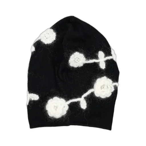 Balaclava With Floral Appliqué