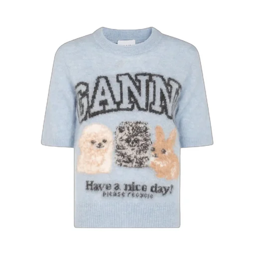 Knit T-Shirt With Graphic Print