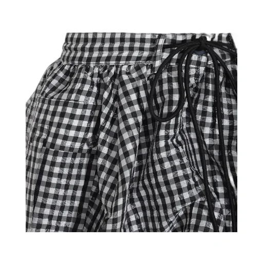 Gingham Balloon Mini Skirt