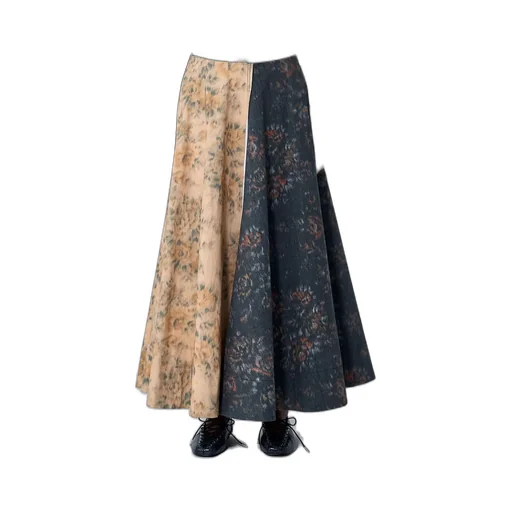 Paneled Maxi Skirt