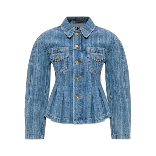 Denim Jacket With Peplum