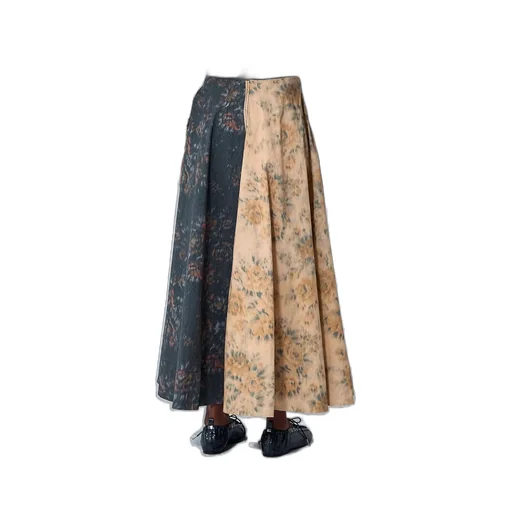 Paneled Maxi Skirt