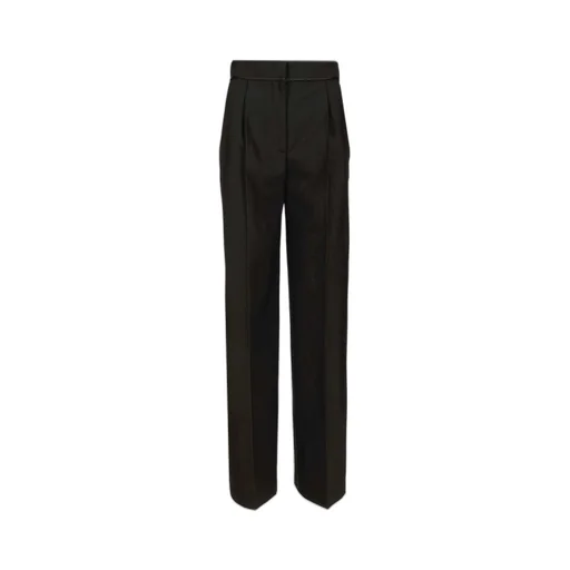 High-Waisted Pleated Trousers