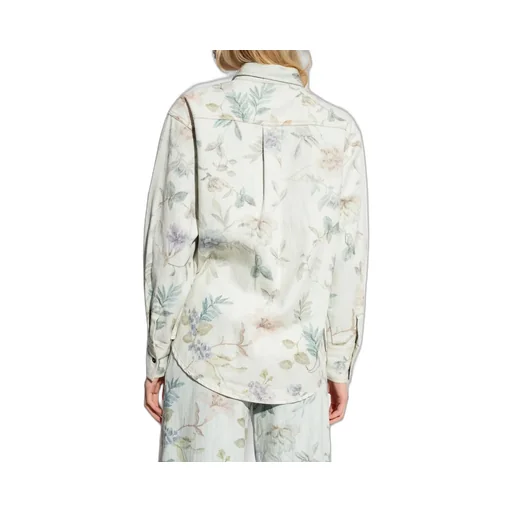 Floral Print Denim Shirt
