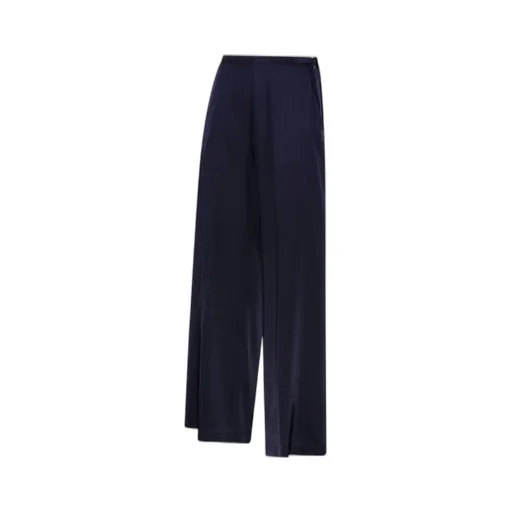 Wide-Leg Satin Trousers