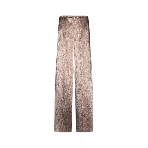 Wide-Leg Metallic Trousers