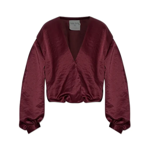 Cropped V-Neck Jacket