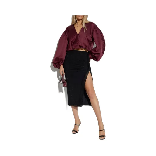 Cropped V-Neck Jacket