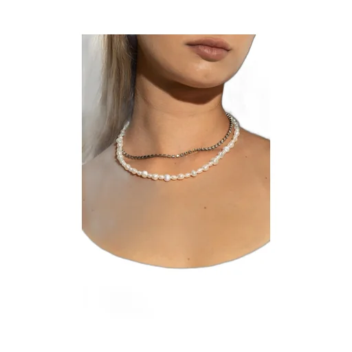 Pearl And Crystal Necklace Set