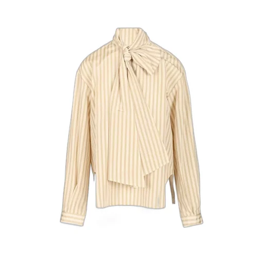 Striped Shirt With Bow Detail