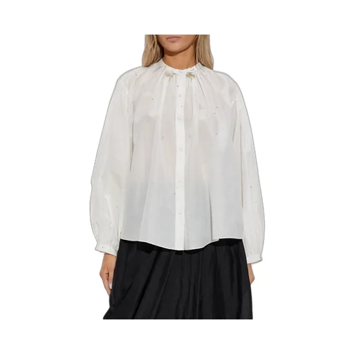Blouse With Rhinestone Embellishments