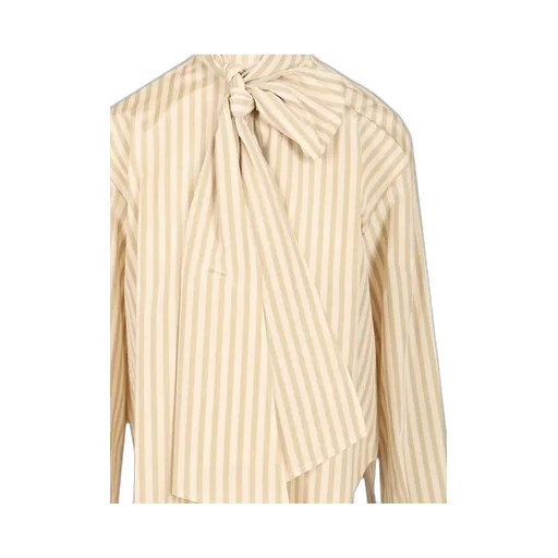 Striped Shirt With Bow Detail