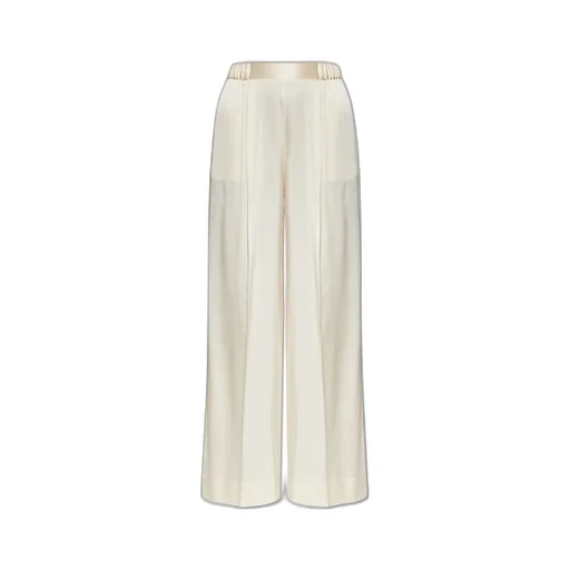 Wide-Leg Satin Trousers