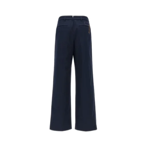 Wide-Leg Pleated Trousers