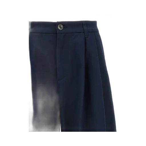 Wide-Leg Pleated Trousers