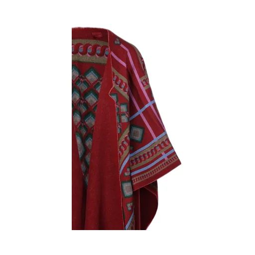 Geometric Print Poncho